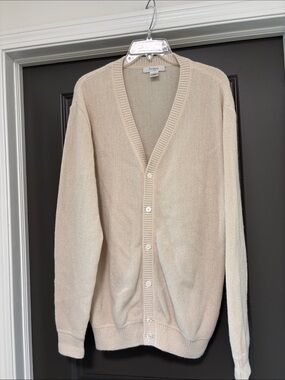 Turnbury 100% baby alpaca beige cardigan